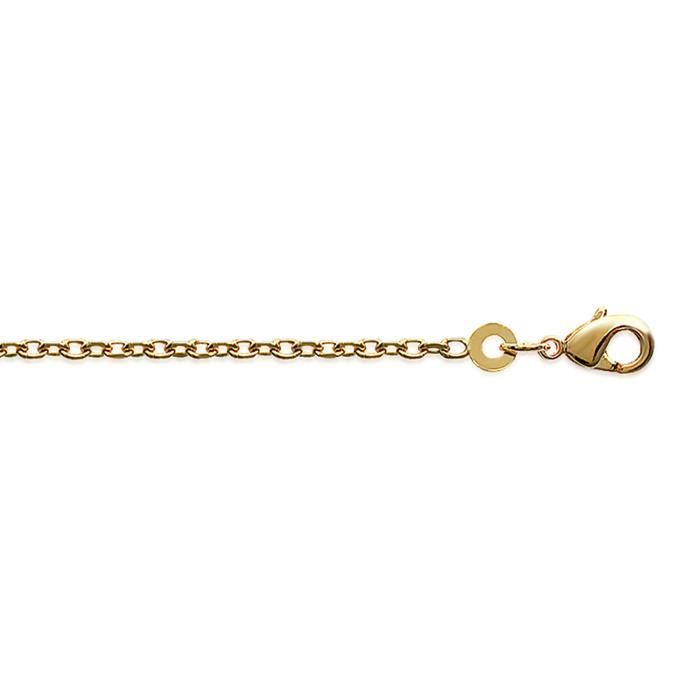 Catena Gioiello Uomo Donna 60cm X 2mm, Placcato Oro 18kt, Maglia Forzata