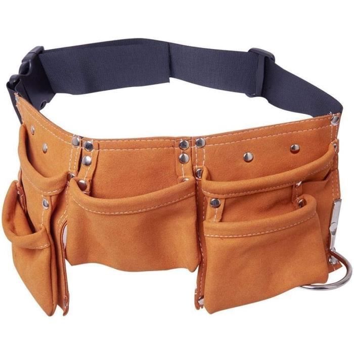 Ceinture D'apiculteur En Cuir Véritable – 5 Poches Intégrées, Réglable Tour De Taille 110-115 Cm – Pour Outils (balai, Wabenhebe, Etc.) - 8
