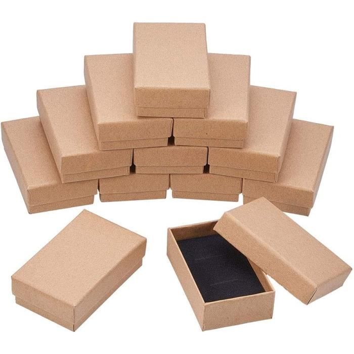 20 Boîtes Cadeaux Kraft 9.7x7x3 Cm - Carton épais, Pour Bijoux, Bonbons, Mariage, Anniversaire, DIY - 13