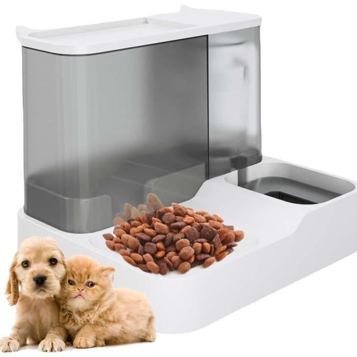 Distributeur Automatique Eau Et Nourriture Pour Animaux – Anti-débordement, Grande Capacité, Facile à Nettoyer – Pour Chat Et Chien