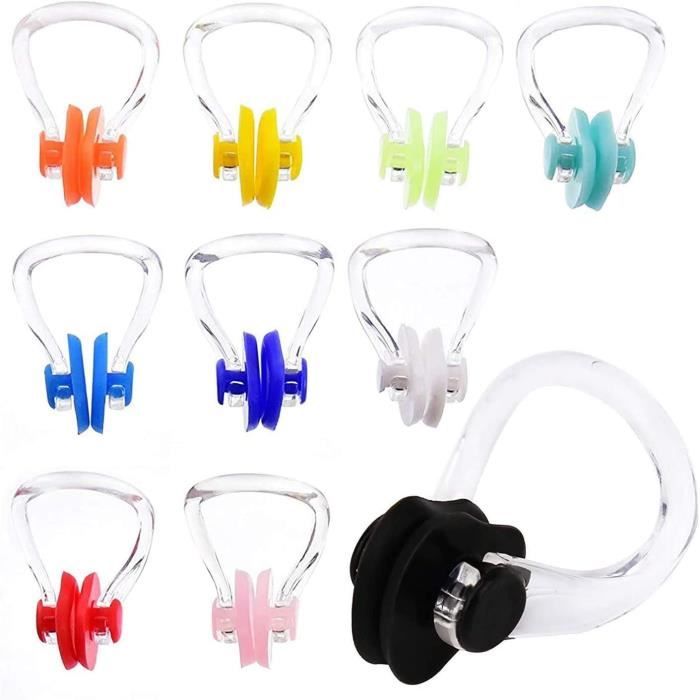 Lot De 10 Pinces-nez De Natation – Silicone Souple, Imperméable, Pour Adultes Et Enfants