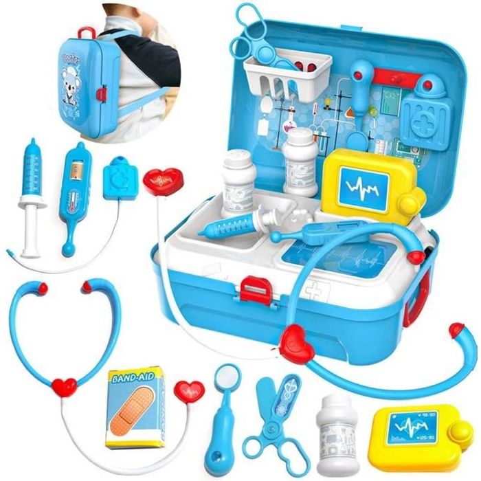 Docteur Jeu d'Imitation Set Outils Médical Sac à dos Médecin Role Play pour  Garçons Filles Âge 3 et Up - Bleu - Cdiscount Jeux - Jouets