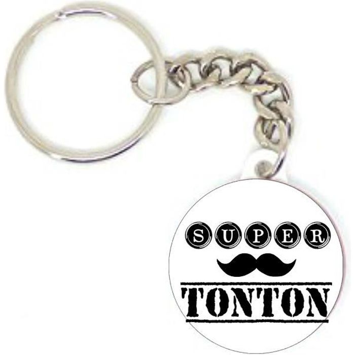 Porte clé badge SUPER TONTON idée cadeaux ORIGINAL PERSONNALISATION ...