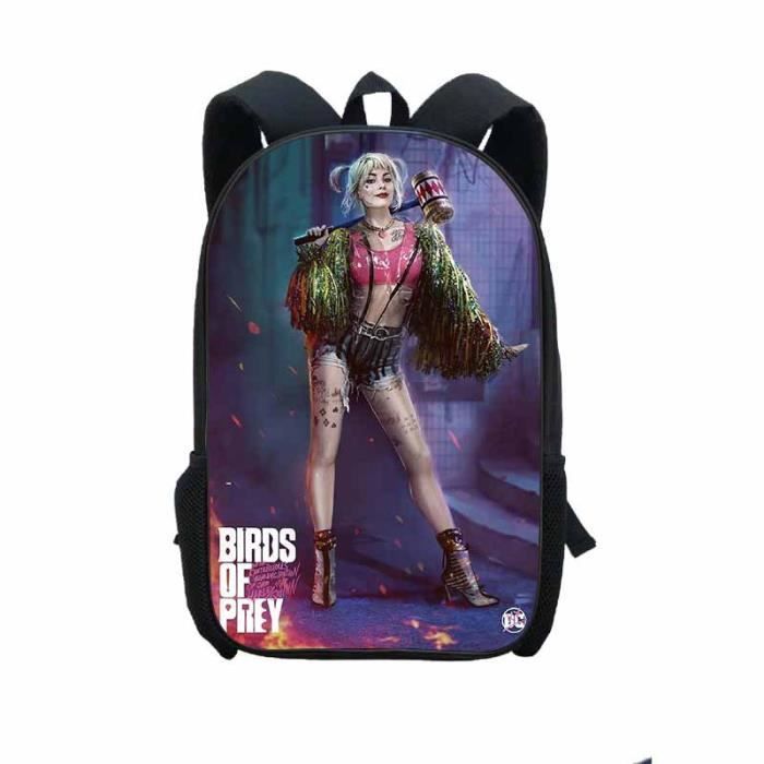 Birds of Prey Harley Quinn cartable joker Suicide Squad sac dos