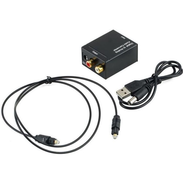 Acheter Signal Toslink Coaxial optique numérique vers adaptateur  convertisseur Audio analogique RCA
