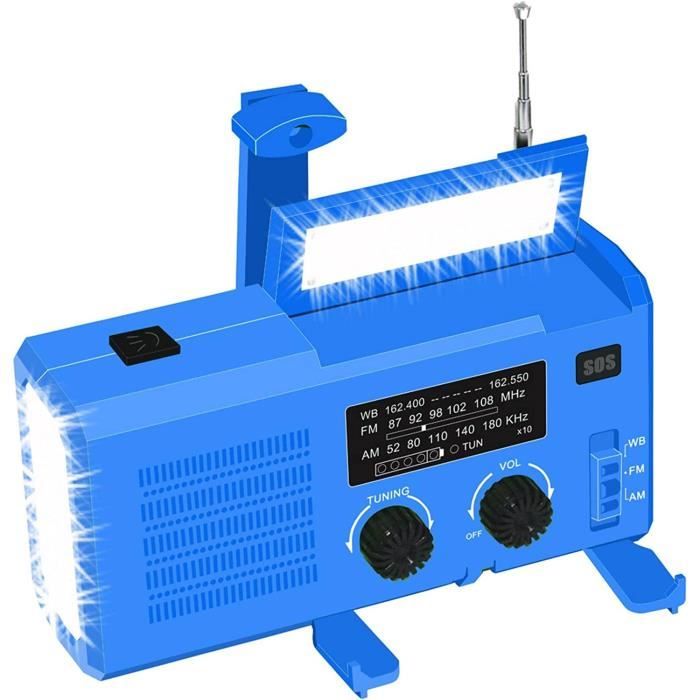 Radio Multifonction Solaire D'urgence Avec Lampe Et Chargeur Téléphone - Montre Bracelet - Neuf