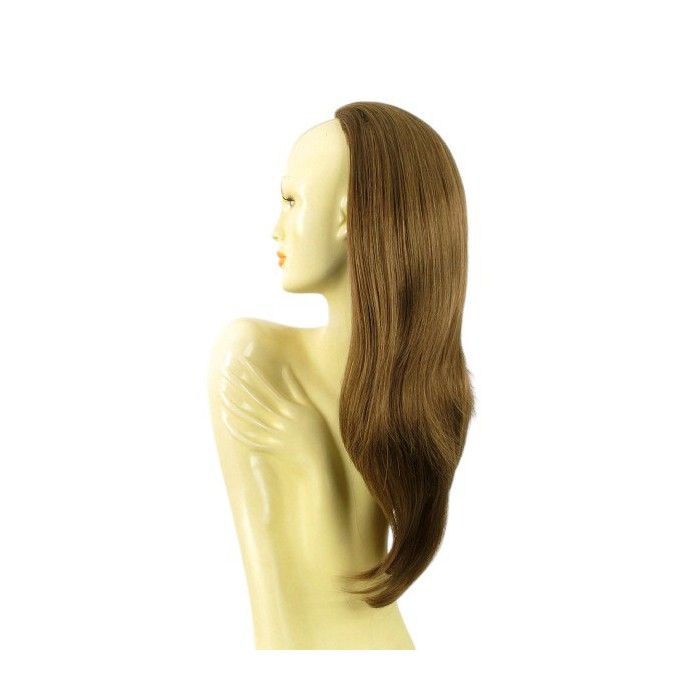 Demi-perruque Lisse 40cm Blond Foncé Cuivré - Bonnet Moyen, Synthétique, Référence 018 En G27, Neuve Avec étiquettes