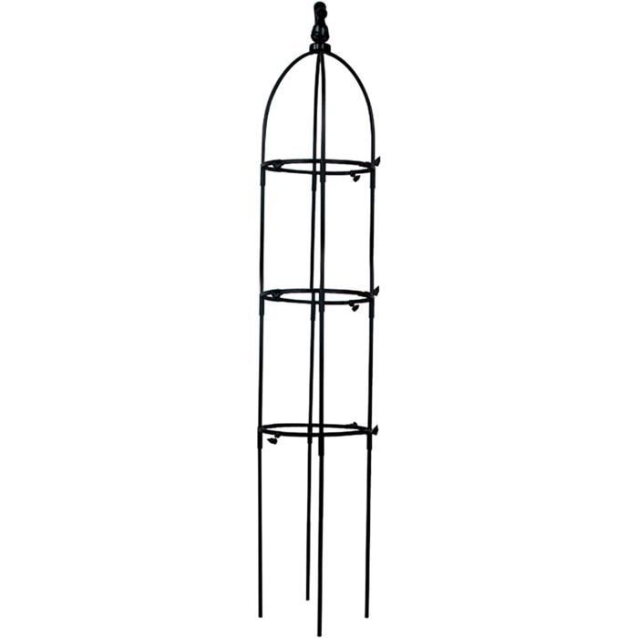 Treillis Obélisque Jardin 1,8m - Support Plantes Grimpantes, Tomates, Légumes - Métal Revêtu Anti-Rouille - Déco Et Pratique