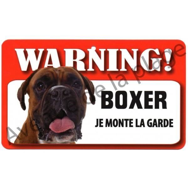 Plaque Attention Au Chien Boxer Achat Vente Plaque De