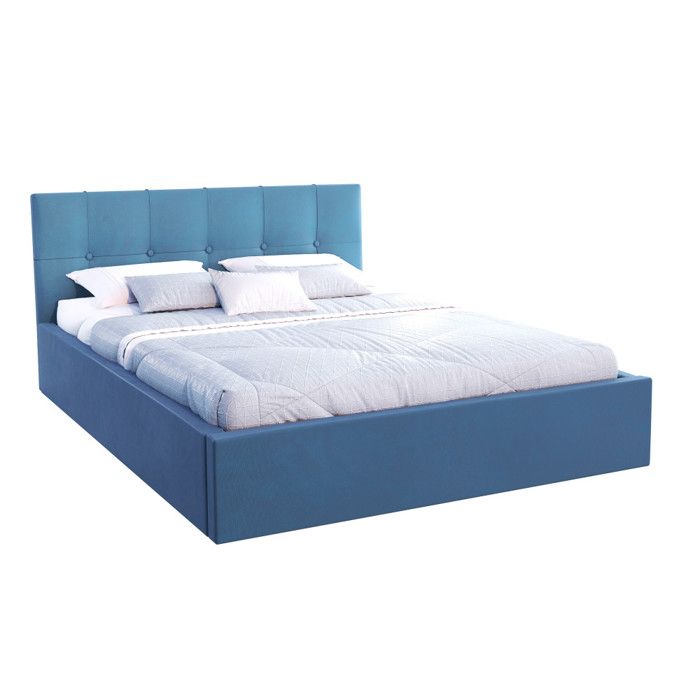 Lit Coffre Rino 160 x 200 cm - Sommier inclus Azur
