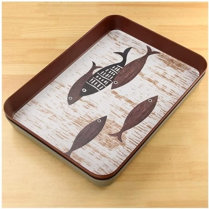 Plateau En Marbre Noir Naturel - 25x25x3 Cm - Pour Salle De Bain, Cuisine, Décoration - Rangement élégant Et Facile à Nettoyer - 6
