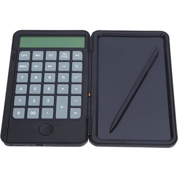 Calculatrice Avec Tablette Effaçable – 10 Chiffres, écran Grand, Double Alimentation Solaire + Pile | Pour Bureau, école, Maison - 7