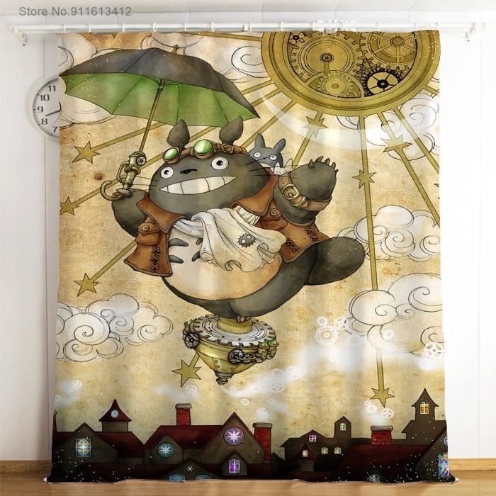 Fadaing Rideaux Occultants Anime Filles Opaques Rideaux De Fantaisie Filles De Dessin Animé Manga Japonais Rideau Occultant Pour Chambre D'enfant (100 X 140 Cm (L X H) / 50 X 140 Cm