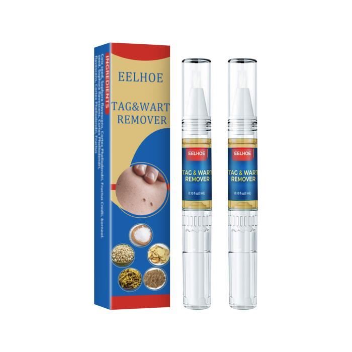 Kit 2-en-1 Pour Enlever Verrues Et Papillomes - Sans Douleur, Traitement Peau Efficace