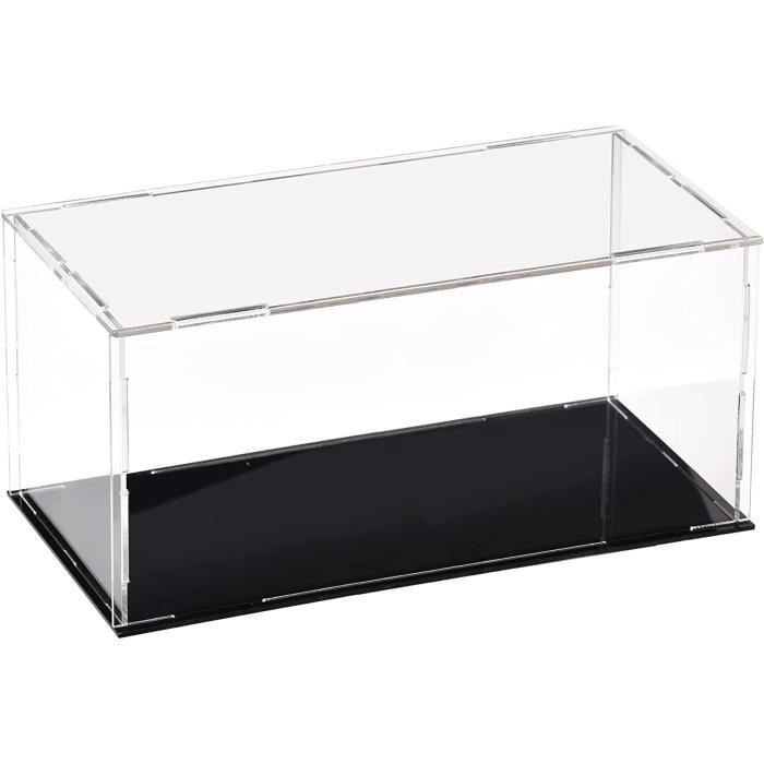 sourcing map Acrylique Transparent Display Boîte Boîte Antipoussière Protection Vitrine Cube Objets Collection Exposition Boîte 15x15x15cm