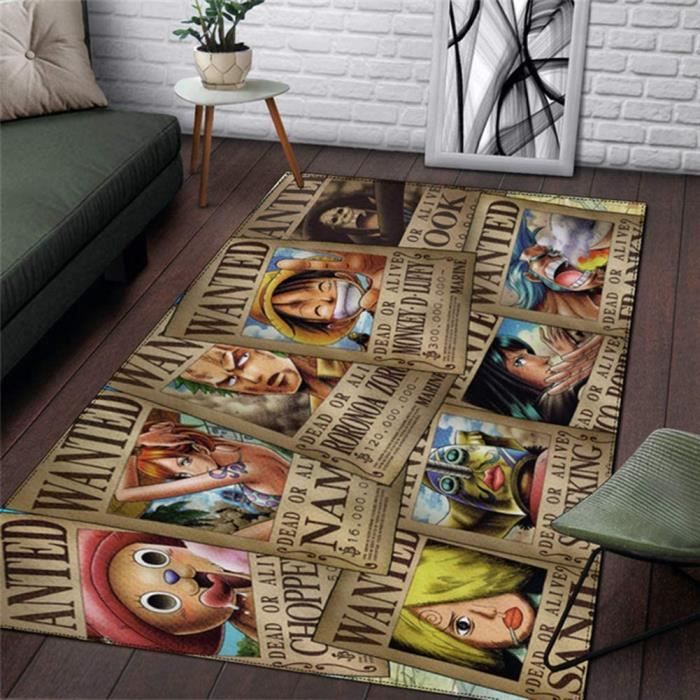 dessous de tapis t tapis grande taille one piece eacutequipe luffy wanted order tapis de sol chambre tapis paillasson tapis anti1027 cdiscount maison