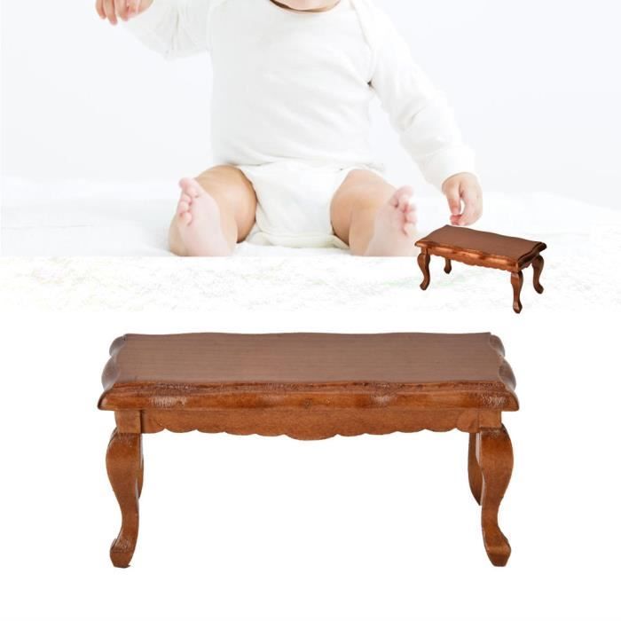 Meubles Miniatures Pour Maison De Poupée - Canapé à L'échelle 1:12 En Bois Et Tissu Coton - Accessoire Déco DIY