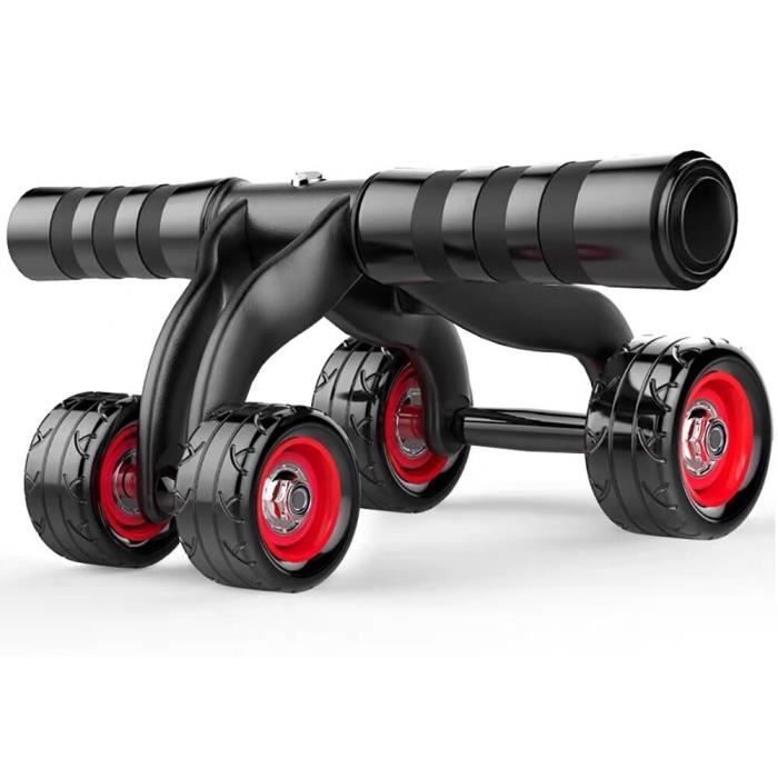 Roue Abdominale AB Wheel Avec Support Coude - Double Stabilisation, Minuterie, Pour Musculation à Domicile