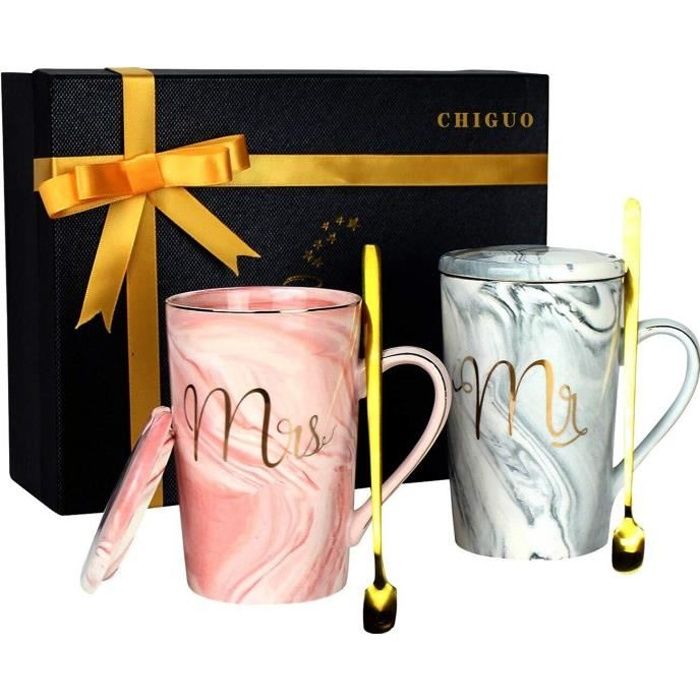 Ensembles De Mugs Mr Mrs Tasses A Cafe 2pcs Ensembles Detasses Cadeau Pour Mariage Couple Anniversaire Saint Valentin Noel Cdiscount Puericulture Eveil Bebe