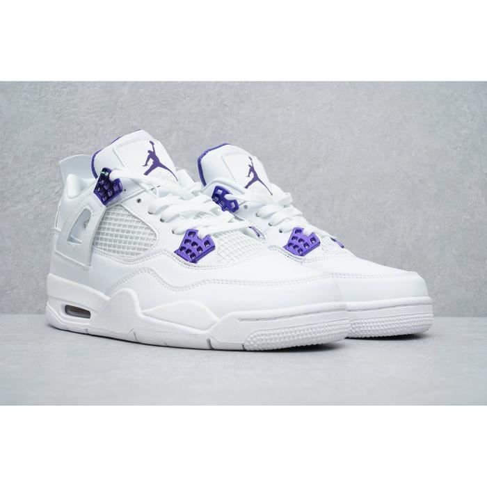 SNEAKERS X Airs Jordans 4 Retro High Running Femme Homme Blanc