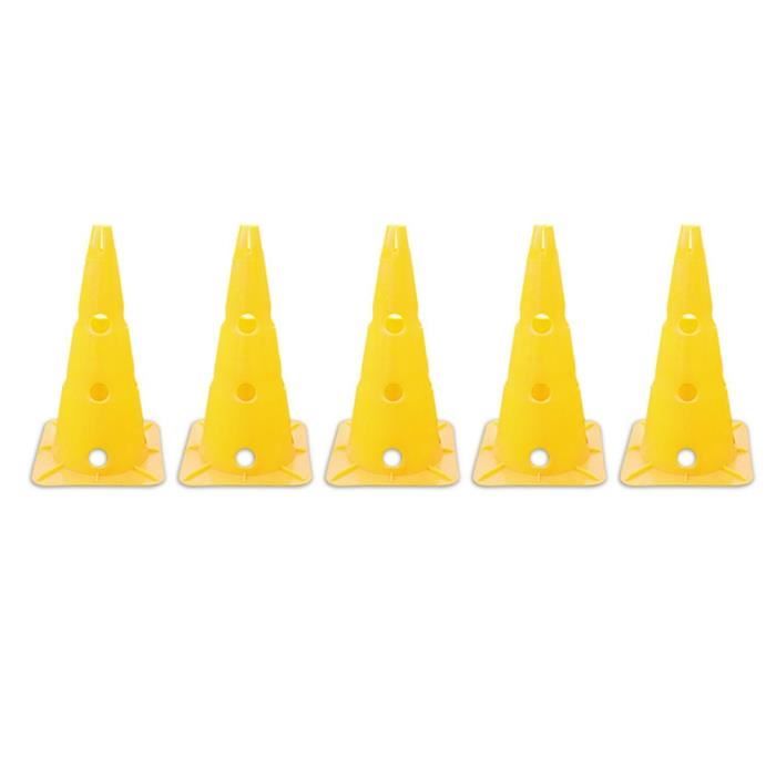 Keenso - Lot De 10 Cônes D'entraînement Football - Plots De Marquage En Plastique PE - Vert Vif - Pour Dribble, Slalom, Parcours