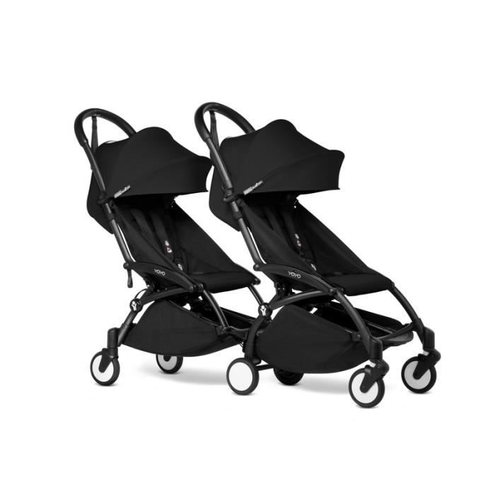Poussette combinée BABYZEN YOYO² + CONNECT Pack 6+ Noir 4 roues Compatible avion
