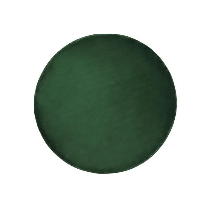 Tapis rond en viscose vert foncé ø 140 cm GESI II