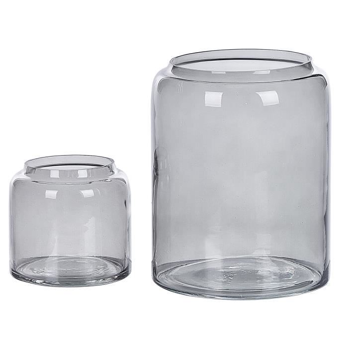 Lot De 2 Vases à Avocat - Verre Transparent Rayé, 8x14 Cm, Pour Germination