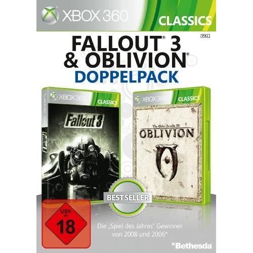 Bethesda Jeu Xbox 360 - Fallout 3 + The Elder Scrolls IV : Oblivion - Version En Boîte - Import Allemand