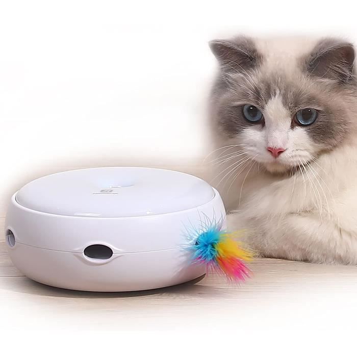Comparer les prix de ouet Chat Interactif, Jeux pour Chat Automatique à Plume, Jeu Tourbillonnant Chaton pour Appartement Intérieur Piles Incluses