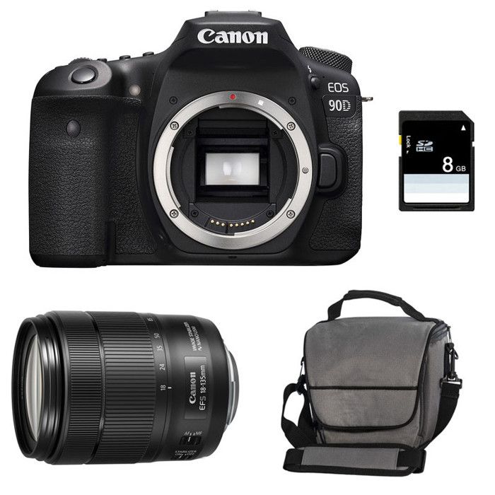 CANON EOS 90D + EF-S 18-135mm f/3.5-5.6 IS USM Garanti 3 ans + Sac + Carte SD 8Go