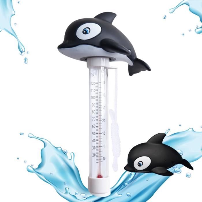 2PCS Thermomètre de Piscine, Thermomètre Eau Flottant en Forme de Flamant Résistant aux Éclats