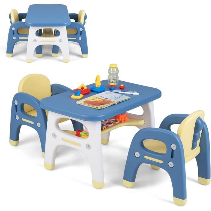 Table Et 2 Chaises Enfant LuxNook - Hêtre Massif FSC - Pour 1-6 Ans - Rose - Espace Jeu Et Repas