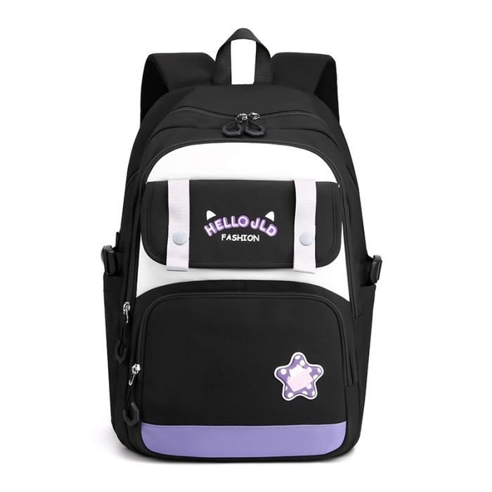 Sac Maternelle Capacité Sac à Dos Fille école Primaire - Cartable Léger Grande Capacité Avec Imprimé Papillon 5-12 Ans Sac à Dos Enfant Grande Capacité