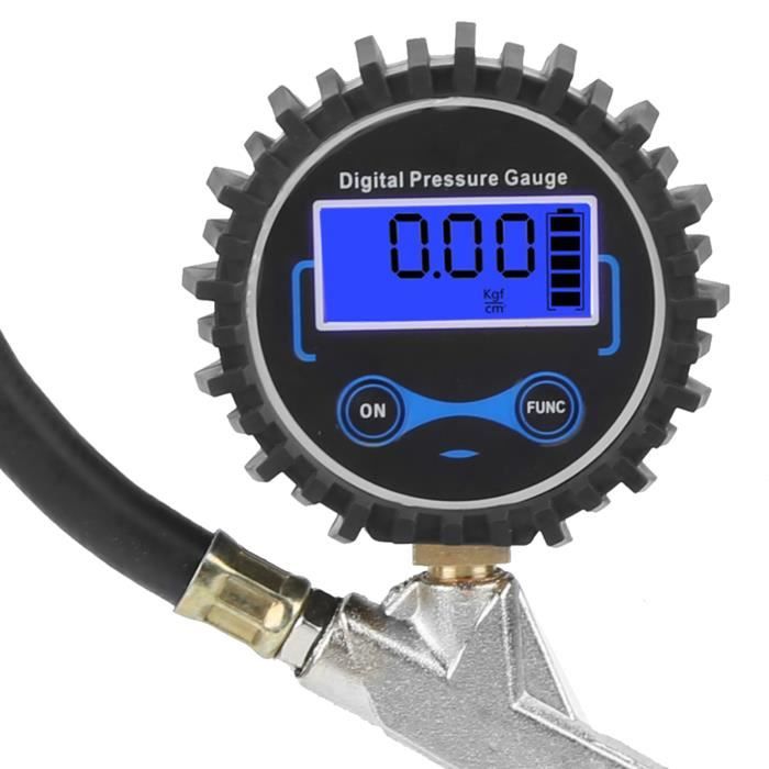 Jauge de pression des pneus Manomètre digital numérique testeur de pression  d'air de pneu camion 0-200PSI LCD - Cdiscount Auto
