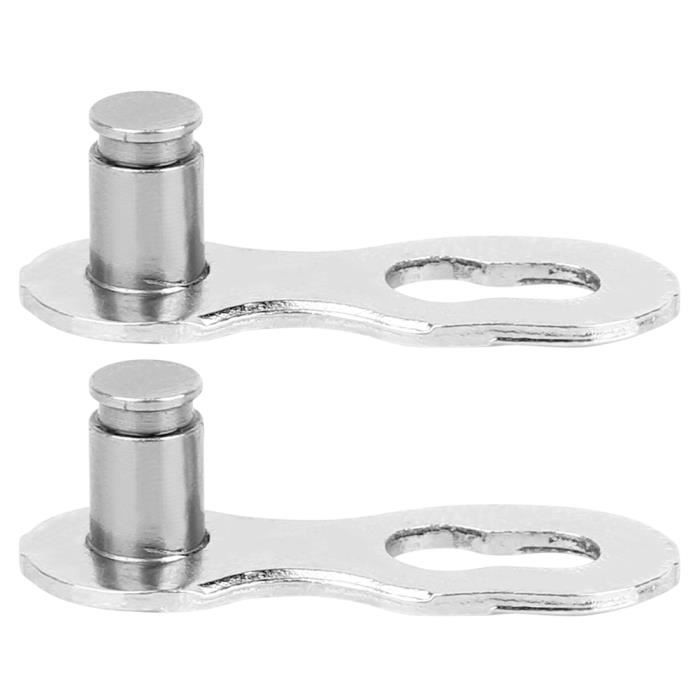 Paire De Maillons De Connexion Pour Chaîne De Vélo - Universel - Acier - Argent - Neuf