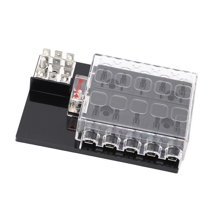 Boîte De Distribution D'énergie 5 Voies Avec Porte-fusibles - Compatible Fusibles Mega Et Midi - Support 12V/24V Jusqu'à 500A - Pour Voiture, Bateau, Camping-car