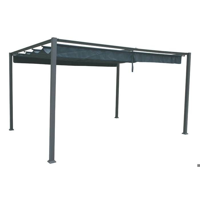 Toile de toit pour la tonnelle Palmeira 4 x 3 m Ardoise - Hesp&eacute;ride