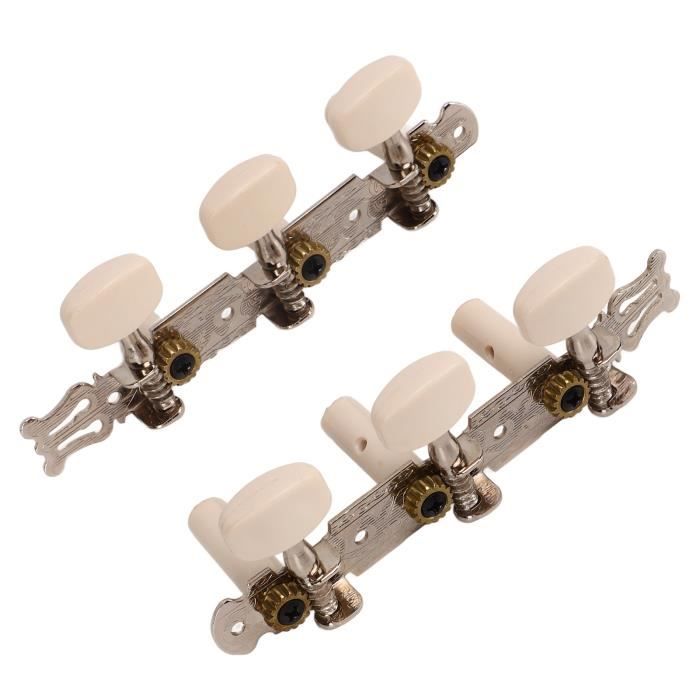 Lot De 4 Chevilles D'Accordage Scellées Chromées Alnicov Pour Guitare Basse 4 Cordes - 2L 2R Mécaniques De Qualité