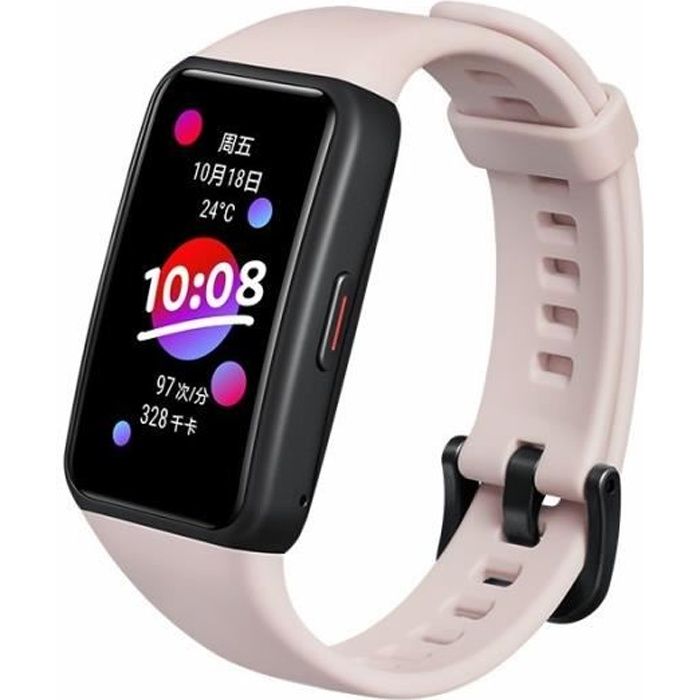 Huawei Honor Band 6 Montre Connectée Rose Multifonction Surveillance Santé  Imperméable Fitness Récoltation Cardiaque Musique Arg-B19 - Cdiscount  Téléphonie