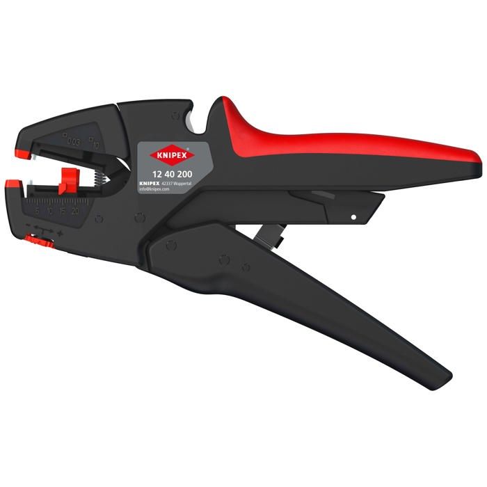 Pince à dénuder auto-ajustable - Knipex - Rouge - Plastique et caoutchouc - Non - A dénuder