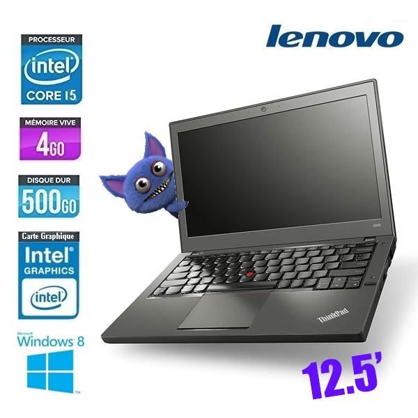 Top achat PC Portable LENOVO THINKPAD X250 I5 5300U 2.3Ghz 4GO 500GO pas cher