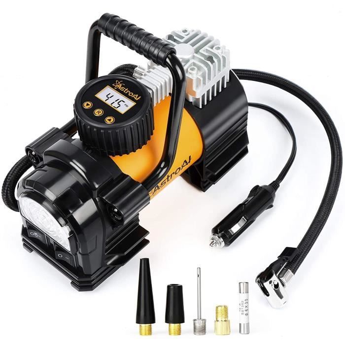 Gonfleur Pneus Voiture Mini Compresseur Air Portable 150PSI - Pompe Électrique 12V Voiture Vélo Moto