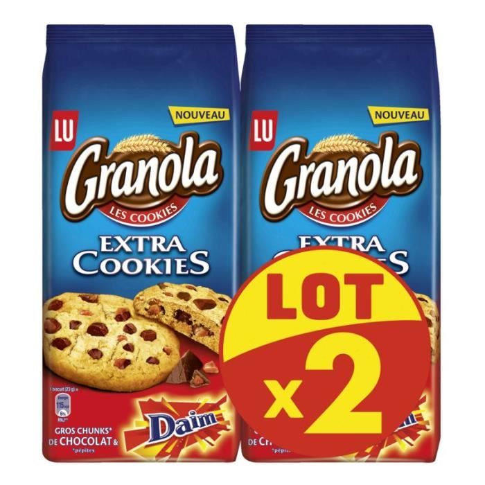 Lu Granola Extra Cookies éclats de Daim 2x184g Cdiscount