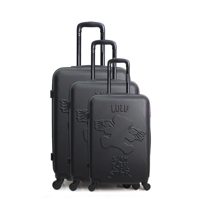 Lulu Castagnette Set De 3 Valises Abs 75cm 4 Roues Ours