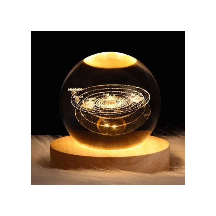 Veilleuse Boule de Cristal Système Solaire
