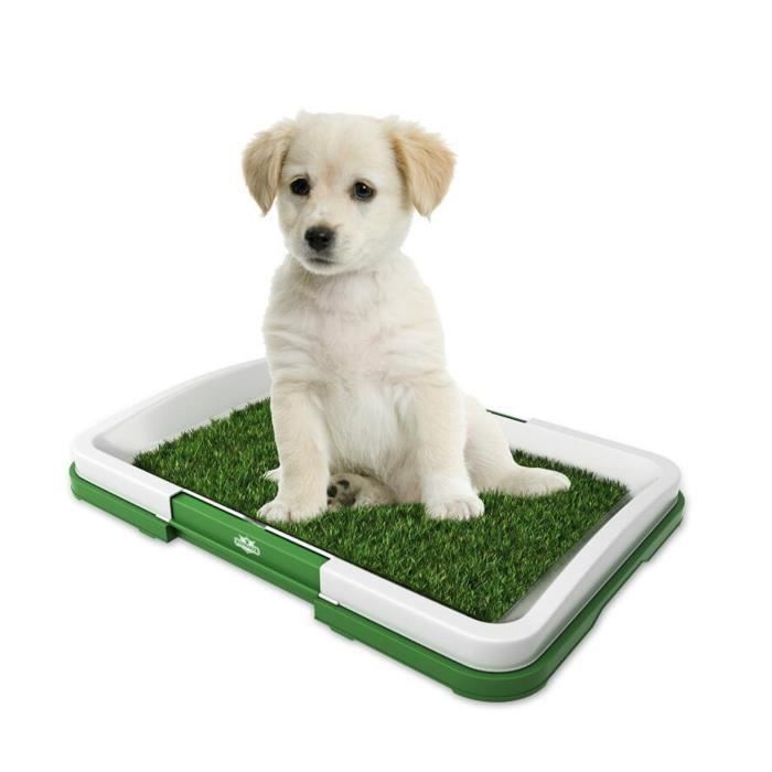Meilleurs prix pour Toilette pour Chiens plateau propreté grille avec Gazon Artificiel , Bac à Litière Intérieur Domestiques Tapis d’Herbe
