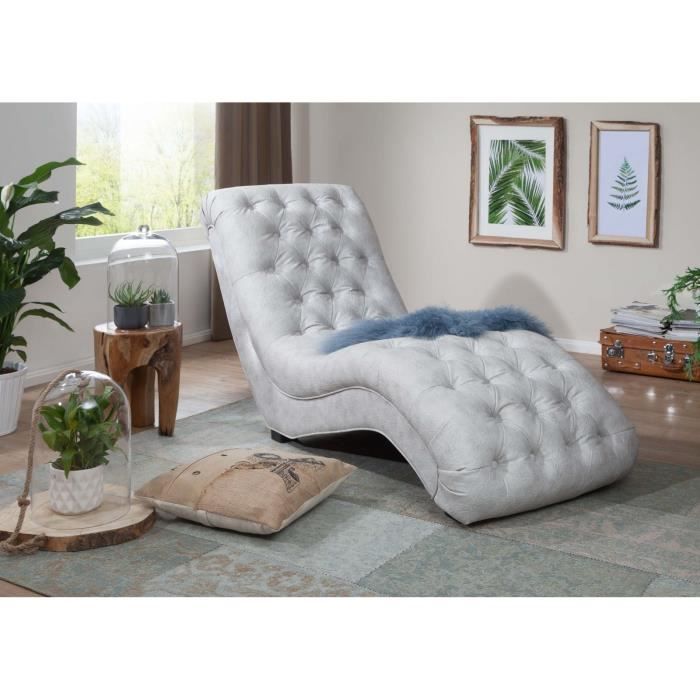 chaise longue confort (gris clair) - sofia 117