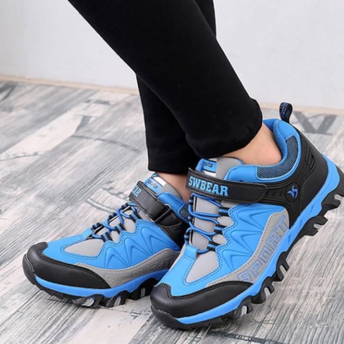 ESPADRILLE,Hiver, garçon, chaussures de randonnée, antidérapant, résistant  à l'usure, imperméable, Bleu - Cdiscount