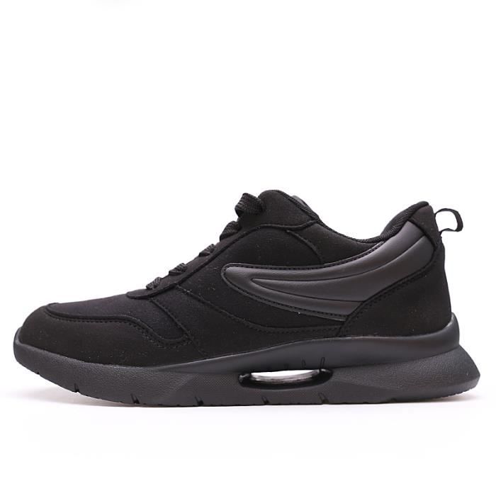 Baskets Homme Décontractées En Cuir Et Mesh - Semelle EVA Antidérapante - Confort Respirant - Pour Sport, Quotidien, Bureau - 5